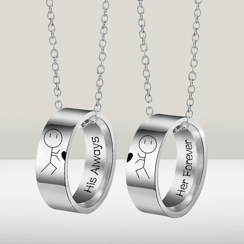 Collier bague couple