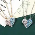 Collier coeur separable couple Lilo Stitch 4