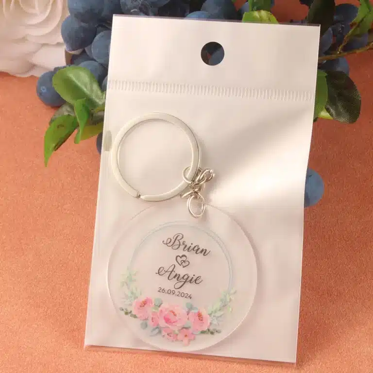 Porte clé couple date 18