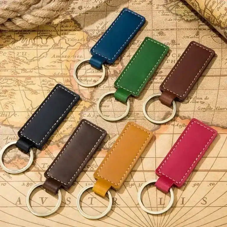 Porte clé couple personnalisable cuir 3