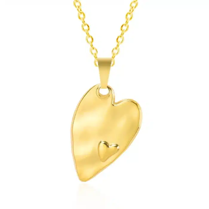Collier coeur torsadé 3