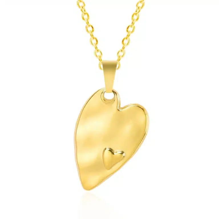 Collier coeur torsadé 3