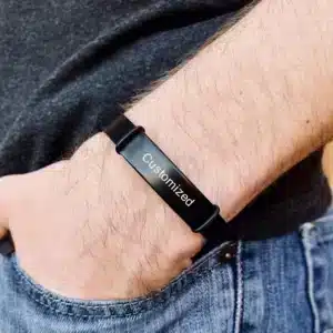 Bracelet caouchouc couple personnalisé 5