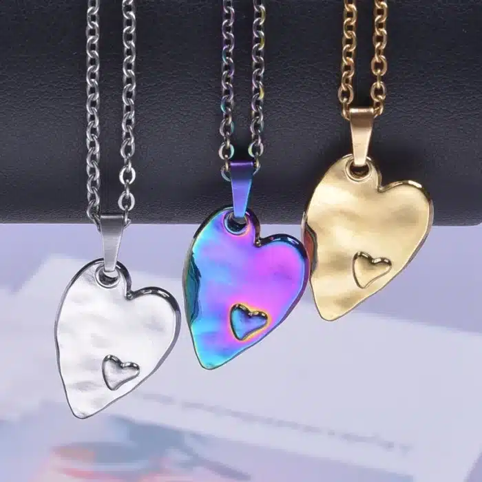 Collier coeur torsadé 1