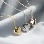 Collier coeur avec initiale couple 2