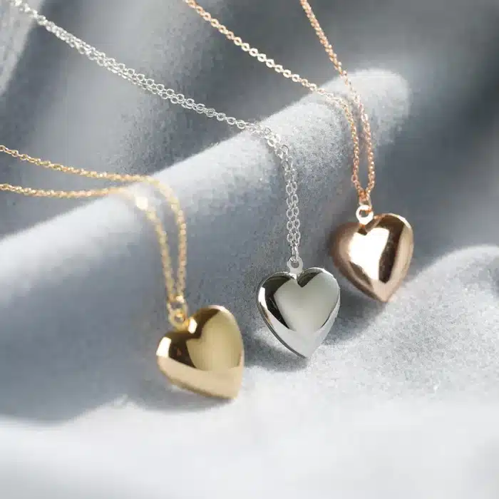 Collier coeur avec initiale couple 2