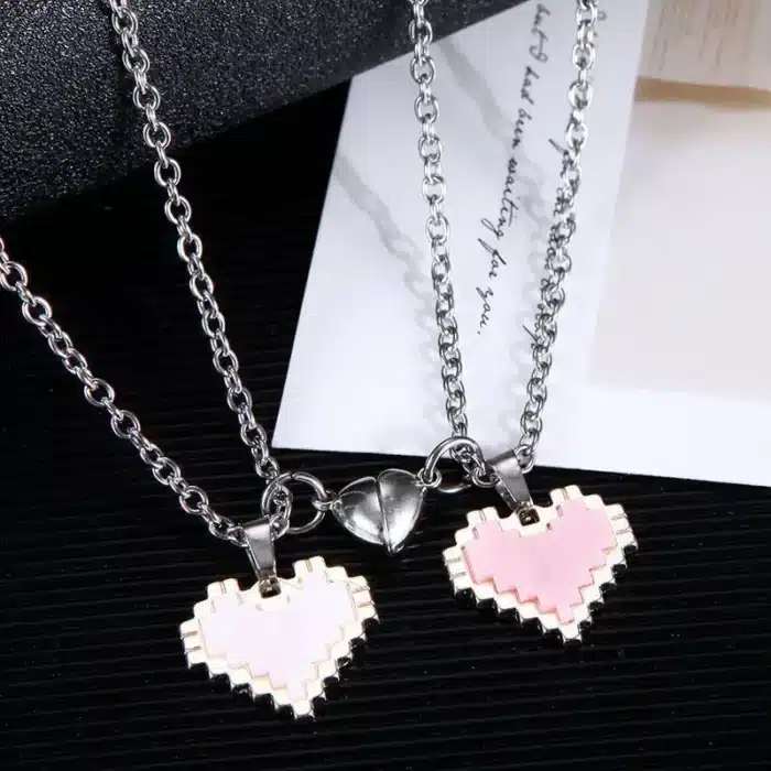 Collier Lego coeur couple 4