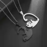 Collier pendentif coeur couple 5