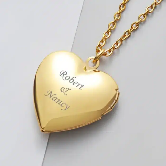 Collier couple coeur a graver 3