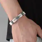 Bracelet caouchouc couple personnalisé 4