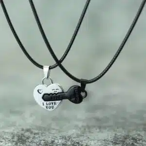 Collier cadenas clé couple 1