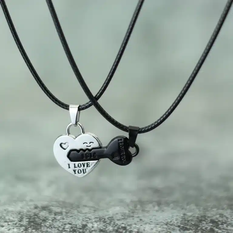 Collier cadenas clé couple 1