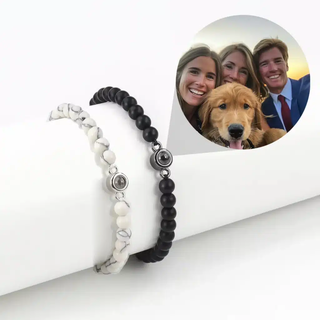Bracelet de projection photo couple