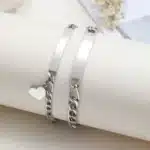 Bracelet couple avec date mixte 5