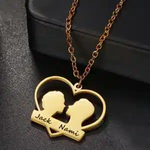 Collier couple prenom 1