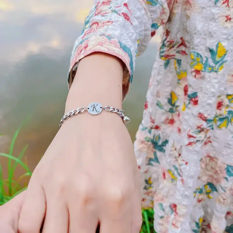 Bracelet couple aimanté initiale 3