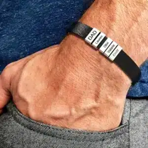 Bracelet couple cuir personnalisable 1