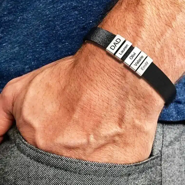 Bracelet couple cuir personnalisable 1