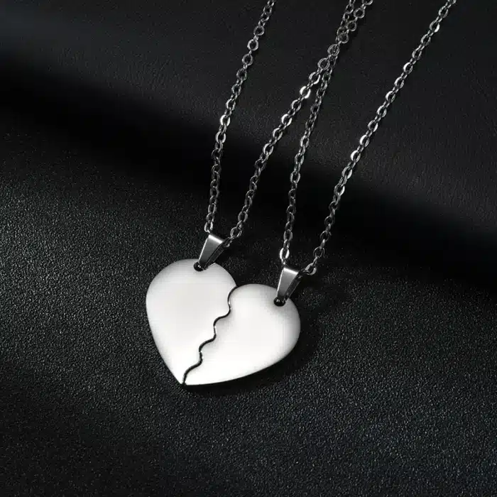 Collier coeur brisé couple 3