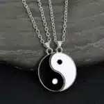 Collier couple argent yin yang 1