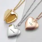 Collier couple coeur a graver 2