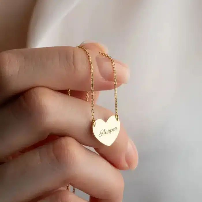 COOLTIME nom personnalisé amour coeur collier en acier inoxydable personnalisé gravé nom pendentif collier bijoux Couple cadeau 4