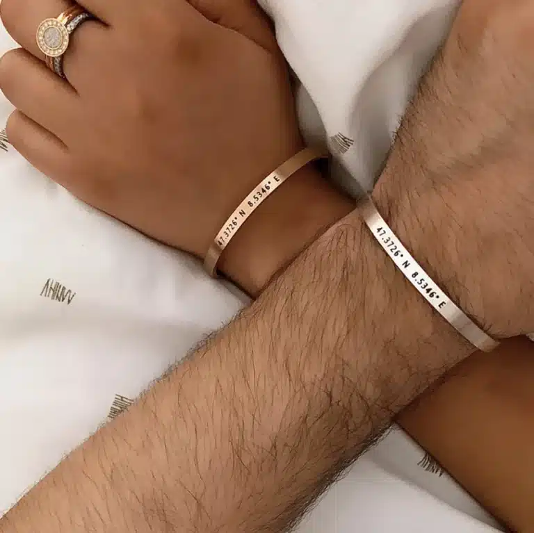 Bracelet couple avec message 2