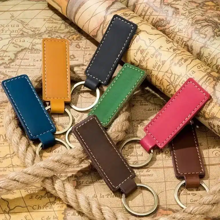 Porte clé couple personnalisable cuir 1