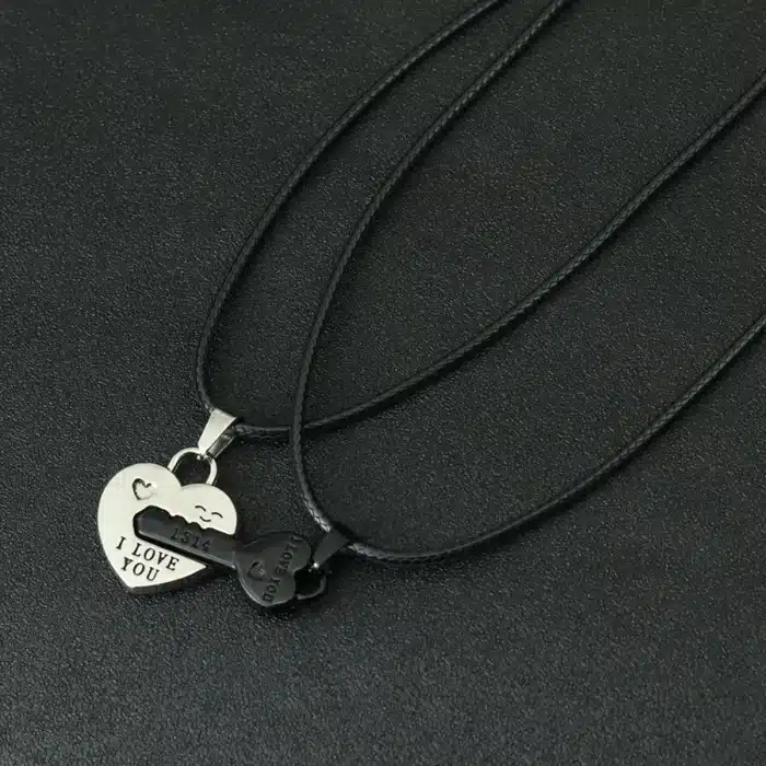 Collier cadenas clé couple 5