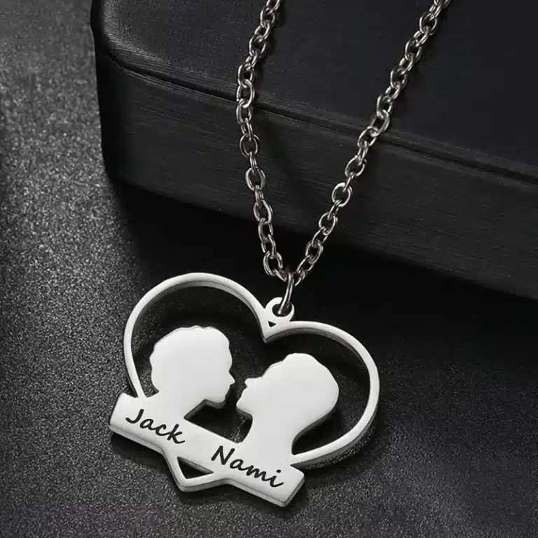 Collier couple prenom 3