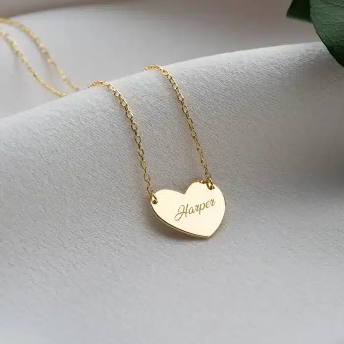 COOLTIME nom personnalisé amour coeur collier en acier inoxydable personnalisé gravé nom pendentif collier bijoux Couple cadeau 1
