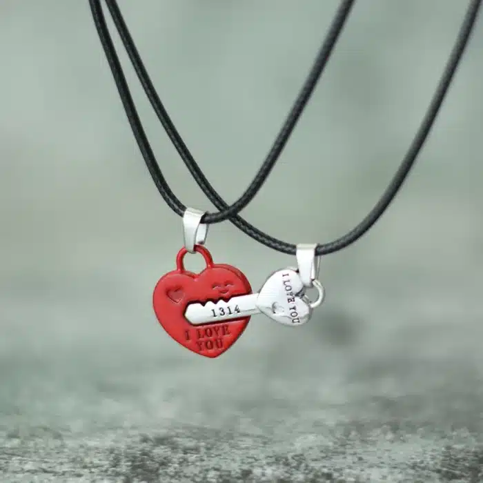 Collier cadenas clé couple 2
