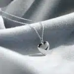 Collier coeur avec initiale couple 5