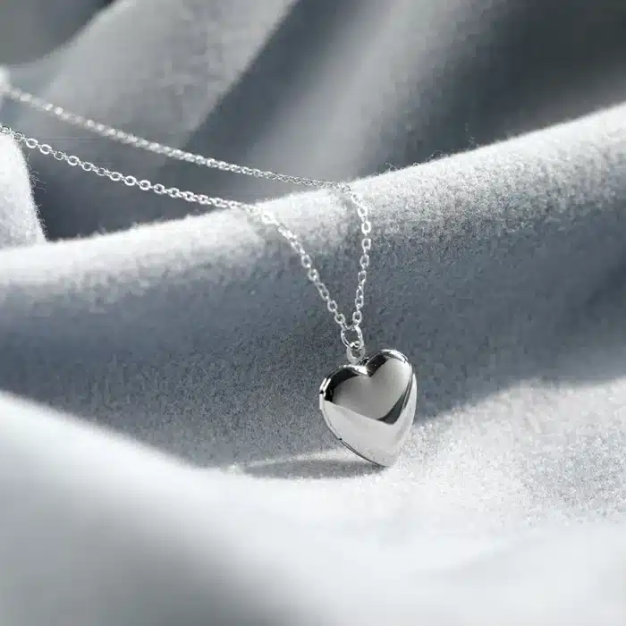 Collier coeur avec initiale couple 5