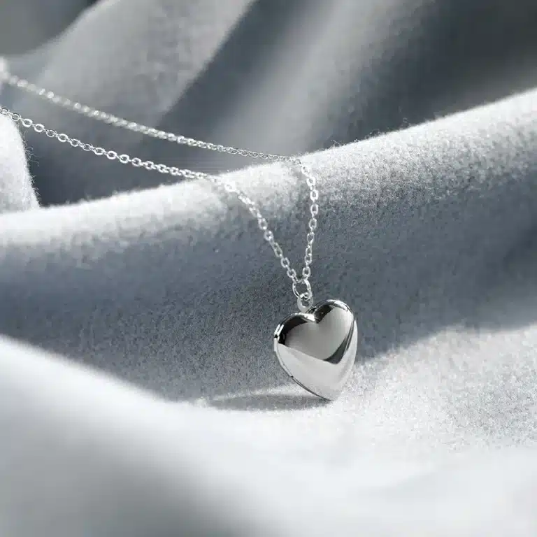 Collier coeur avec initiale couple 5