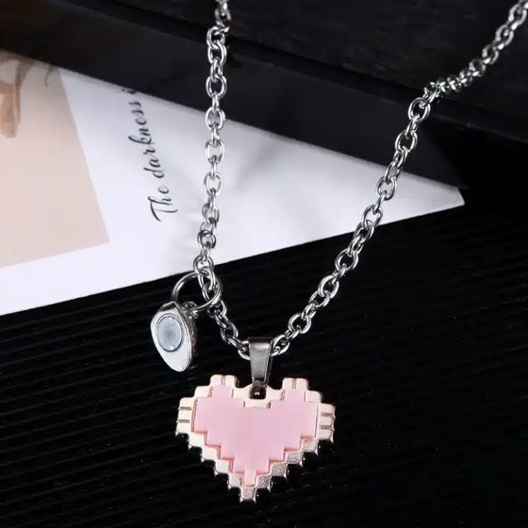 Collier Lego coeur couple 3