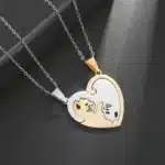 Collier pendentif coeur couple 4