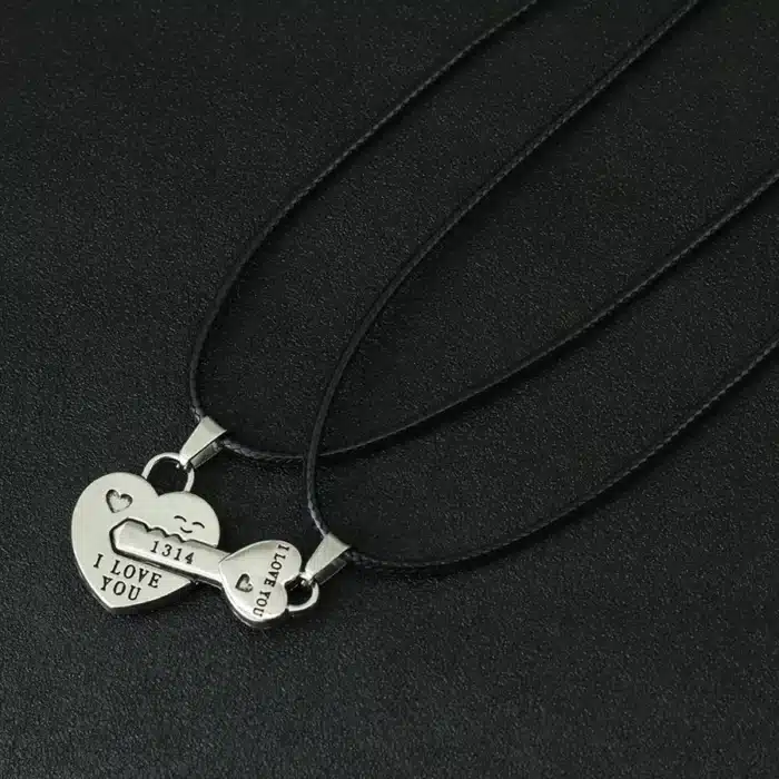 Collier cadenas clé couple 3