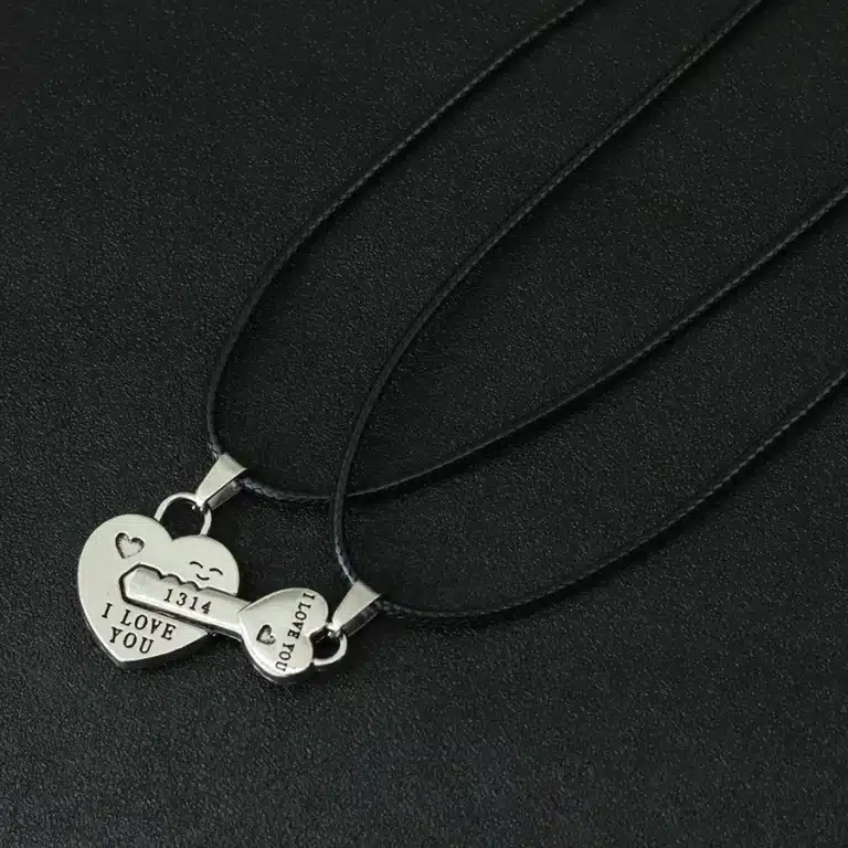 Collier cadenas clé couple 3