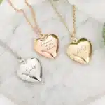Collier couple coeur a graver 1