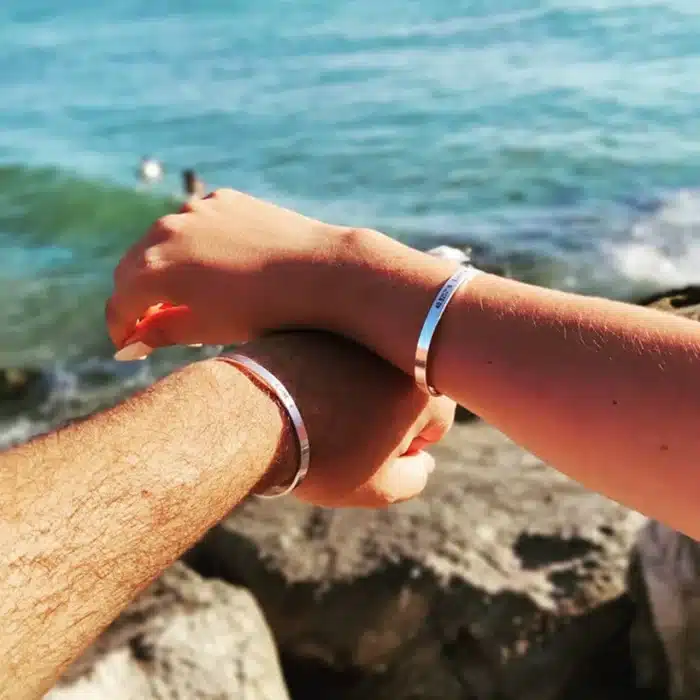 Bracelet couple avec message 4