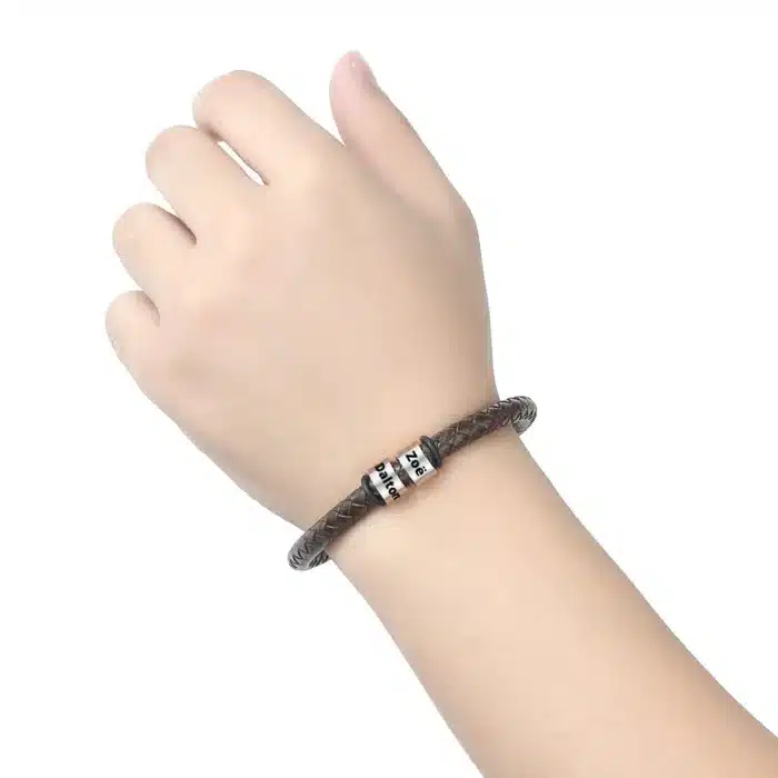 Bracelet couple date tissé 4