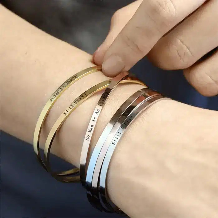 Bracelet couple avec message 1