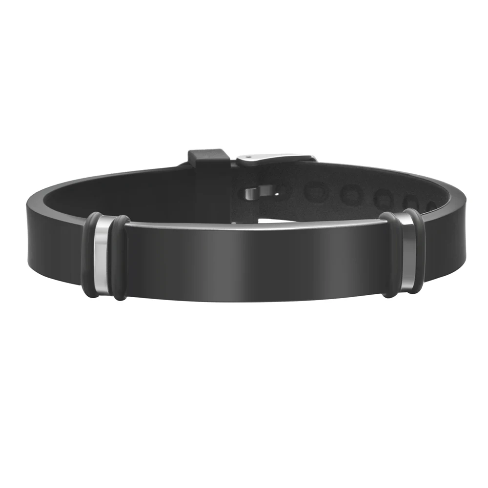 Bracelet caouchouc couple personnalisé