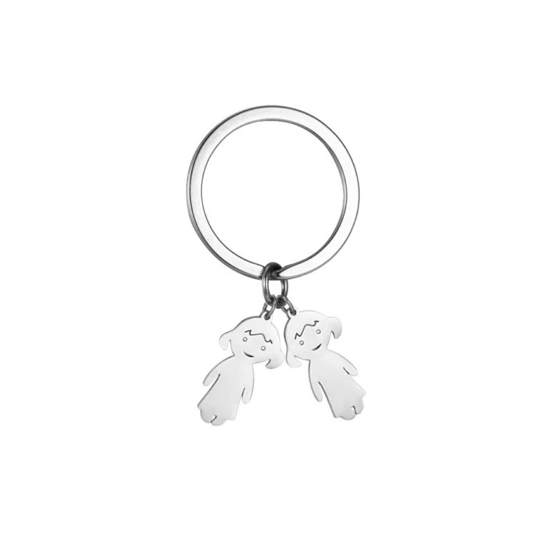 Porte clé couple gravé 3