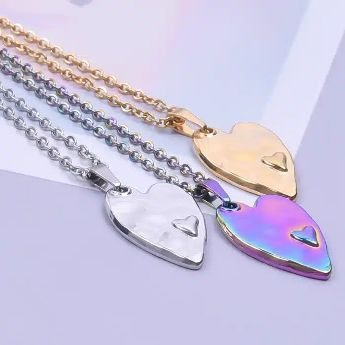 Collier coeur torsadé 2