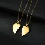 Collier coeur brisé couple 2