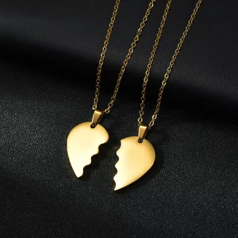 Collier coeur brisé couple 2