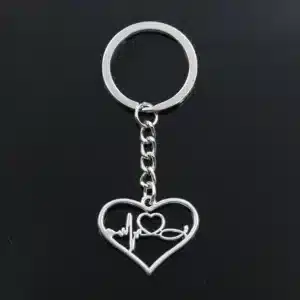 Porte clé couple battements coeurs 1
