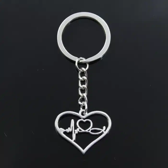 Porte clé couple battements coeurs 1